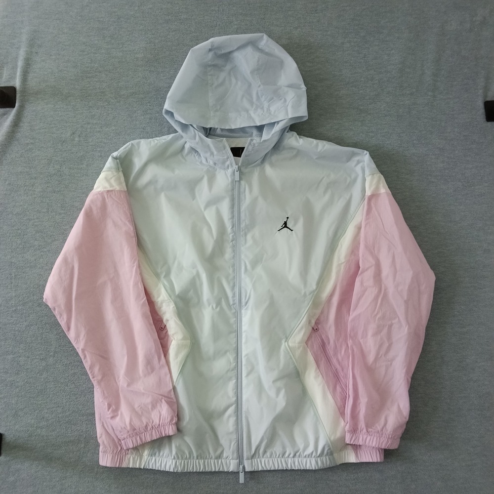Jordan Essentials Mens XXL Colorblock Windbreaker Jacket Blue Pink HF9333-472